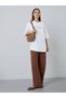 Off White Oversized Slogan Cotton T-Shirt - 2