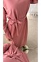 Embroidered Sleeve Oversize Dress - Dusty Rose - 3