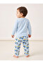 Baby Boys Blue Cotton Car Print T-Shirt and Joggers Set - 6