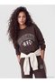 Quality Parts Nyc Printed Loose Fit Women's Thick Sweatshirt from Çelebi Store - 2
