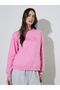 Pink Regular Fit Slogan Print Sweatshirt - 3