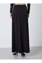 Black Flared Maxi Skirt - 4