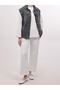 Shirt Collar Short Jean Vest - Anthracite