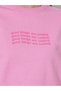 Pink Regular Fit Slogan Print Sweatshirt - 4