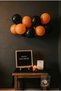 Halloween Halloween Decoration Mini Set Black Felt Letter Board with Stand and Balloon Chain