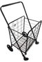 Foldable Shopping Trolley with Wheels, Black, 80kg Max Load