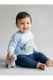 Baby Boys Blue Dino Adventure Graphic Sweatshirt