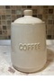 Recipient ceramic pentru cafea cu capac, alb crem - 3