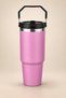 Pink Steel Handle - Open-Close Straw - 900 ml Premium Thermos - Stainless Steel Thermos