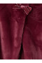 Burgundy Crew Neck Girls' Plush Vest - 2
