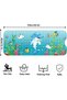 Baby Bath Mat for Kids, Extra Long 40 x 16 Inch Non Slip Bathtub Mat with Cartoon Pattern, Strong Suction Cups, Drain Holes & Machine Washable Shower Safety Mat (Sea World) - 2