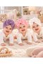 Newborn Baby Girl 3-Piece Set / Girl's Bowknot Double Layer Bonnet, Suitable for Use between 0-12 Months - 7
