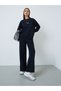 Black Longline Sweatshirt and Joggers Co-Ords - 3