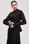 Plain Long Sleeve Button-Front Shirt - 2