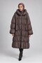 Hooded Quilted Coat Dark Brown - 2