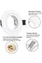 Set of 10 Recessed Spotlights GU10 Aluminium White Matt Recessed Spotlight Frame Mounting Frame Recessed Spotlights Including GU10 Socket for LED Halogen Round Ceiling Spot Recessed Lights Hole - 3