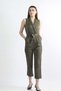 Solid Tie-Waist Jumpsuit - 3