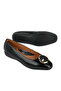 , Women's Genuine Leather Comfort Ballerinas 1631050Z2025 Black - 6