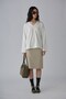 White Corrie V-Neck Long Sleeve T-Shirt