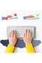 Ergonomic Mouse Pad & Keyboard Wrist Rest Set – Memory Foam Support, Non-Slip Base, Pain Relief for Office, Laptop, Computer & Gaming (Navy White) - 3