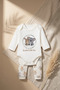 Baby Girl 100% Cotton Koala Patterned 2-Piece Set - Long Sleeve Bodysuit and Stretchy Pants Set - 3