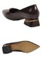 Brown Thick Heeled Stone Detailed Pointed Toe Special Day and Night Women's Evening Dress Shoes 584127 - 5