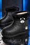 Children's Waterproof Rain Boots with Plush Detailing, Teddy Bear Figure, and Fur Inside - 2