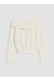 Peak New Season White Boat Neck Women's Knitwear Sweater - 7