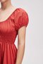 Solid Square Neck Midi Dress - 5