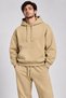 Youth Plus Size Oversize Hoodie Baggy Tracksuit Set Beige - 5