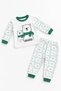 Baby Pajama Set Unisex Long Sleeve Teddy Bear Patterned 2 Piece Top and Bottom Set