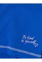 Two Mt Shop Quality Lcw Modest Blue Combed Cotton Embroidered Oversize Three-Quarter Sleeve Women's T-Shirt - 4