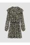Quality Pieces from Çelebi Store Embroidered Belted Ruffle Chiffon Mini Dress - 7