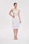 Ribbed Knit Knee Length Skirt - 2