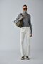Gray Double Layer Ribbed Knit Cardigan - 2