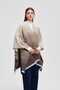 Printed Side-Length Poncho - 2