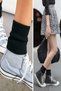 Women's Short Ribbed Knit Accessory Leggings - 6
