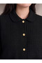 Two Mt Shop Quality Lcw Curve Black Plain Loose & Baggy Women's Jacket - 2