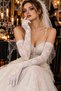 White Long Lace Gloves Women's Above Elbow Floral Pattern Costume Halloween Halloween - 2