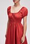 Solid Square Neck Midi Dress - 4