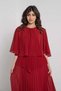 Solid Pleated Midi Dress - 2