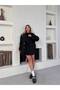 Belted Short Trench Coat with Button Detail - 5