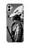 Samsung Galaxy A04 Compatible Anime Wolf Warrior Printed Transparent Phone Case