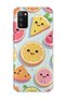 Samsung Galaxy A02S Compatible Cute Fruit Slices Printed Transparent Phone Case