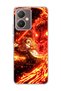 Vivo Y27 Compatible Anime Flame Sword Printed Transparent Phone Case