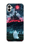 Samsung Galaxy A06 Compatible Ghost Haunted Castle Printed Transparent Phone Case