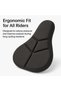 Bike Seat Cushion Cover 27×19×3.5 cm – Ergonomic Gel & Memory Foam Padded Bicycle Saddle Cover with Breathable Mesh, Non-Slip Base & Adjustable Fit – For Road, MTB, Spin & Exercise Bikes - 4