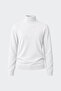 White Turtleneck Knitwear Sweater - 4