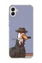 Samsung Galaxy A06 Compatible Transparent Phone Case with Detective Goose Print and Hat