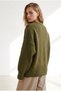 Women's Khaki Soft Buttoned Knitwear Cardigan Hrk-19000526 - 5